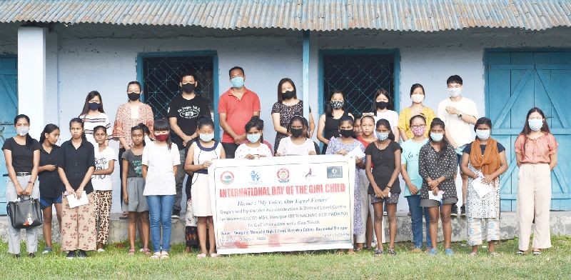 Participants and officials during the International Day of the Girl Child event held in Nengulie Memorial High School, Dimapur on October 11. (Photo Courtesy: Can Youth)